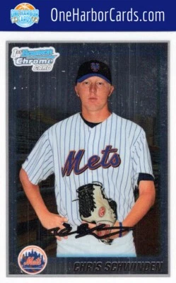 2010 Bowman Chrome New York Mets #BCP166 Chris Schwinden - Image 1 of 2