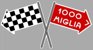 1000 MILLE MIGLIA RACING FLAGGEN 15cm AUFKLEBER STICKERS MB077 - Bild 1 von 1
