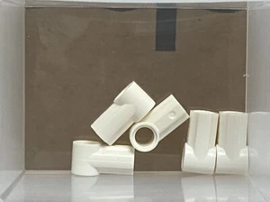 LEGO Parts - White Technic, Axle and Pin Connector Angled #1 - No 32013 - QTY 5 - Picture 1 of 1