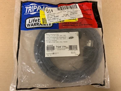 Tripp Lite P022-015 Power Extension Cord 5-15R to 5-15P 10A 125V 15ft Length - Image 1 of 3