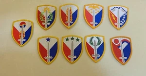 ARMY PATCH,SSI, set of 9 SUPPORT BRIGADE,401,402,403,404,406,407,408,409,411 - Picture 1 of 4