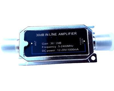 40dB HIGH GAIN PROFESSIONAL TV ANTENNA PREAMPLIFIER & SIGNAL BOOSTER - Image 1 of 4