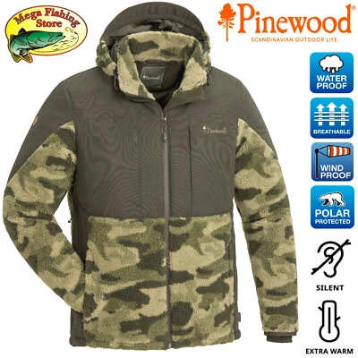 Pinewood 5603 Esbo Pile Camou Jacke - Outdoor Jagd Angel Winterjacke Wasserdicht - Bild 1 von 4
