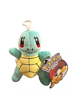 Pokemon Tomy Squirtle Plüsch Schlüsselanhänger Tasche Clip 4,5 Zoll Nintendo NEU - Bild 1 von 6