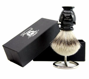 Nero Base Con Tramutante Punta Tasso Spazzola Capelli E Spazzola Stand DA UOMO - Picture 1 of 7