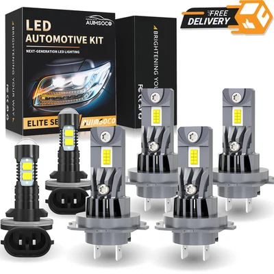 LED Headlight High Low Fog Light Bulbs Combo For 2012 2013-2017 Hyundai Veloster - Image 1 of 4