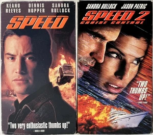 2 VHS Lot - SPEED 1 & 2 (1994 & 1997) Keanu Reeves, Sandra Bullock KOSTENLOSER VERSAND - Bild 1 von 6