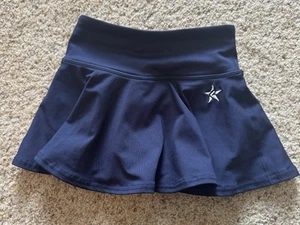 Rebel Athletics Girls Legendary Flouncy Cheer Skirt. Navy Blue. Youth Small. - Picture 1 of 2