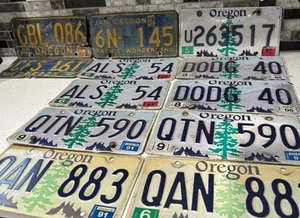 Vintage Oregon License Plates Lot Of 12, DODG 40 ALS 54 - Picture 1 of 24
