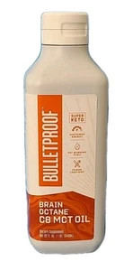 Bulletproof BRAIN OCTANE C8 MCT Oil, 32 Fl Oz/ 1 Qt ( 946mL ) • EXP : 05/01/2027 - Picture 1 of 13
