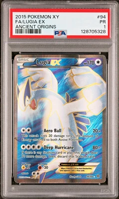 PSA 1 2015 Pokemon XY Ancient Origins Full Art Lugia EX 94/98 Holo Foil Rare - Image 1 of 2