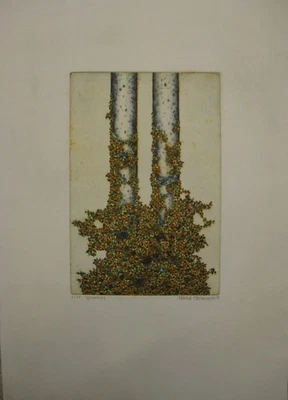Verena Vernunft Farbradierung 1991 Zuwachs signiert 3/15 Radierung - Bild 1 von 3