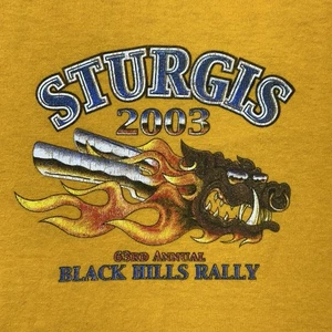 Camicia Uomo Harley Davidson XL Giallo 63° Sturgis Black Hills Rally Vintage 2003 - Foto 1 di 7