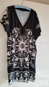 COMMA Stand Kleid Beach Boho Ibiza Gr. 40 Ethno Hippie Tunika Minikleid Sommer - Bild 1 von 11