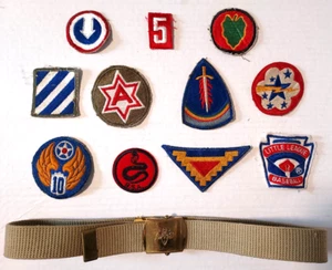Parches BSA Boy Scouts of America años 60 y cinturón de 32" y pequeñas ligas - Lote de 10 piezas - Imagen 1 de 4