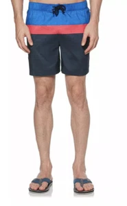 NWT Penguin Color Block Swim Shorts Trunks Men's Turkish Sea Extra Large XL - Picture 1 of 2