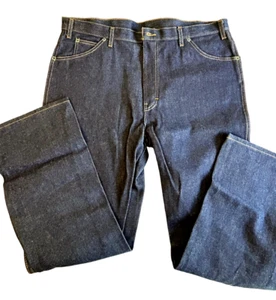 Dickies Men's Work Jeans Regular Cut 40x29 Dress Jeans Dark Medium Wash NEW VTG - Picture 1 of 9