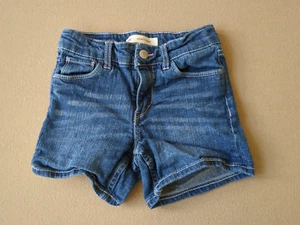 Girl's Levi's 6X Reg Shorty Short Pink & White Embroidered Shorts Stretch Denim  - Picture 1 of 14