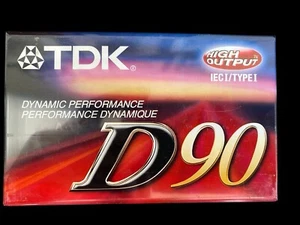 Cinta de casete de audio TDK D90 alta salida IECI/Tipo I nueva sellada - Imagen 1 de 2