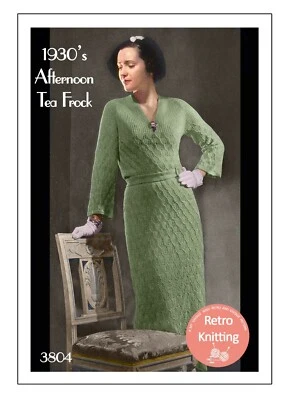 1930's Afternoon Tea Frock Knitting Pattern  Copy - Image 1 of 2