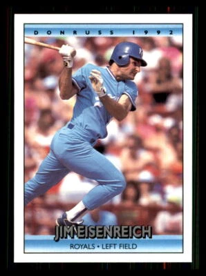 1992 BASEBALL 1992 Donruss Jim Eisenreich Kansas City Royals #297 1 - Image 1 of 2