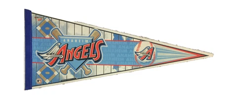 Vintage MLB Baseball Anaheim Angels 30x12 Felt Blue & Red Licensed MLB Pennant Cover