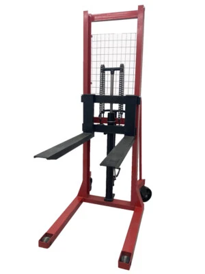 2180lbs Hand Pump Lift Trucks Manual Forklifts Pallet Stackers Max Fork 63"Lift - Image 1 of 4