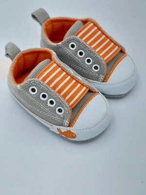 sapatos de bebê stepping stone tamanho 1 (3 -6M) cor cinza - Imagem 1 de 4