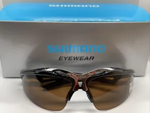 Shimano CS-S70R-PL Polarized Brown Sunglasses Metallic Black Frame Extra Lens - Picture 1 of 7