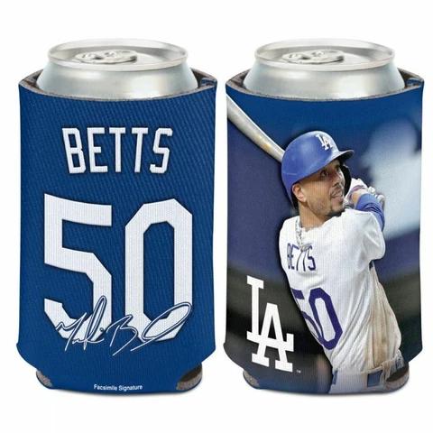 MOOKIE BETTS LOS ANGELES DODGERS SOFT FOAM CAN COOZIE KOOZIE COOLER HOLDER Cover