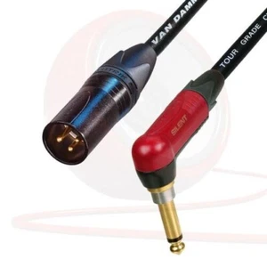 Transporter Damme Leise Mono Jack zu Stecker XLR Kabel. Neutrik Gitarre / Di / - Picture 1 of 11