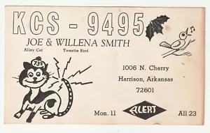 RADIO POSTAL HAM CB ONDA CORTA - CALLEJÓN GATO Y PIOLÍN - HARRISON ARKANSAS - Imagen 1 de 2