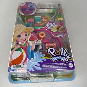 Polly Pocket Watermelon Pool Party Compact Playset Scented New Damaged Box - Picture 1 of 6
