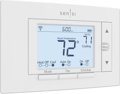 Emerson Sensi St55 Smart Wi-Fi Thermostat, White - Image 1 of 3