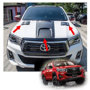 Para Toyota Hilux Sr5 Revo Rocco 17 18 capó capucha tuercas negro mate - Imagen 1 de 6