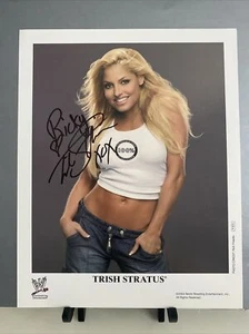 trish stratus signed autograph original 2004 wwe wwf promo 8x10 aew wcw hot - Picture 1 of 5