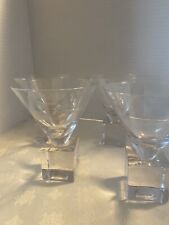 Cocktail Glasses Set of 4 With Ice cube base Clear glasses