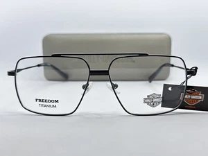 NEW Harley-Davidson HD9020/V 002 Black 57.14.150 Men’s Titanium Eyeglass Frame - Picture 1 of 17