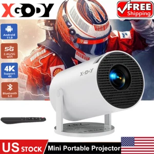 4K FHD Mini Projector 12000 Lumen LED 1080P WiFi Bluetooth Portable Home Theater - Picture 1 of 11