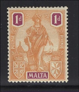 Malta Scott # 100 MH Single 1922-1926 - Picture 1 of 1