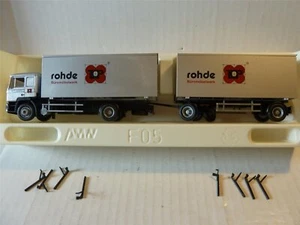 MAN F90 AWM 5512.61 Hängerzug KHZ "Rohde" silber LKW 1/87 HO NEUWARE+OVP - Bild 1 von 7