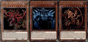 Yu-Gi-Oh! Obelisk Slifer Dragon Ra Winged RA04 Platinum Secret Rare Playset - Picture 1 of 1