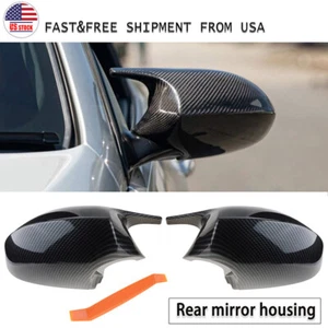 Carbon Fiber Side Mirror Cover Cap for 2005-08 BMW E90 E91 325i 328i 335i Sedan - Picture 1 of 12