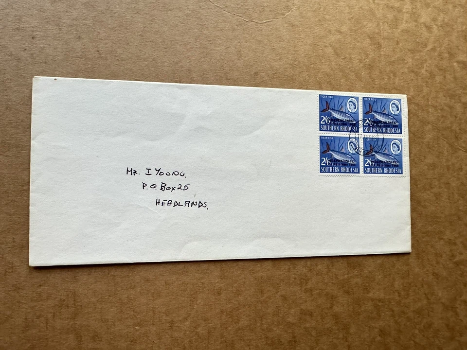 Rhodesia 1966 FDC (70)  QEII Definitive #218 BLK4 +Independence O/P + Uncacheted - Image 1 of 3