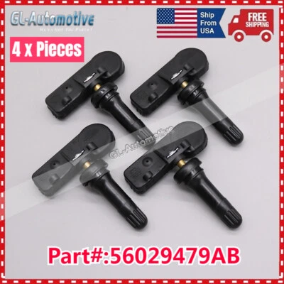 Juego de 4 sensores de presión de neumáticos TPMS 315 MHz para Jeep Dodge Chrysler OE# 56029479AB Foto 1 de 4
