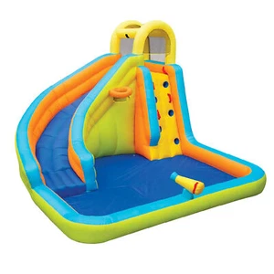 Banzai Splash 'N Blast Kids Outdoor Backyard Inflatable Water Slide Splash Park - Picture 1 of 11