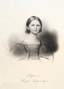 c1830 Nobilgonda Auguste Principessa di Baviera Pierre-Asthasie Theodore Senties - Foto 1 di 1