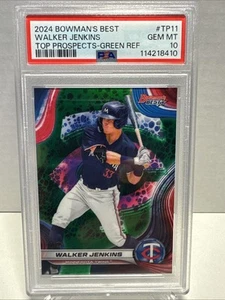 2024 Bowman’s Best - Walker Jenkins - Green Refractor /99 - TP-11 Twins Prospect - Bild 1 von 2