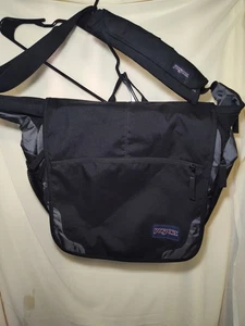 Borsa messenger Jansport nera borsa per laptop più tasche e tracolla logo nuova senza etichette - Foto 1 di 10