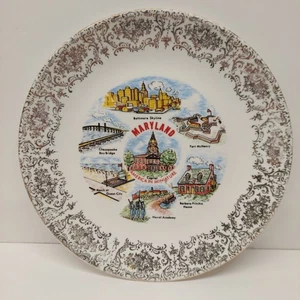 Vintage Souvenir State Collectible Plate Maryland - Free Shipping - Picture 1 of 3